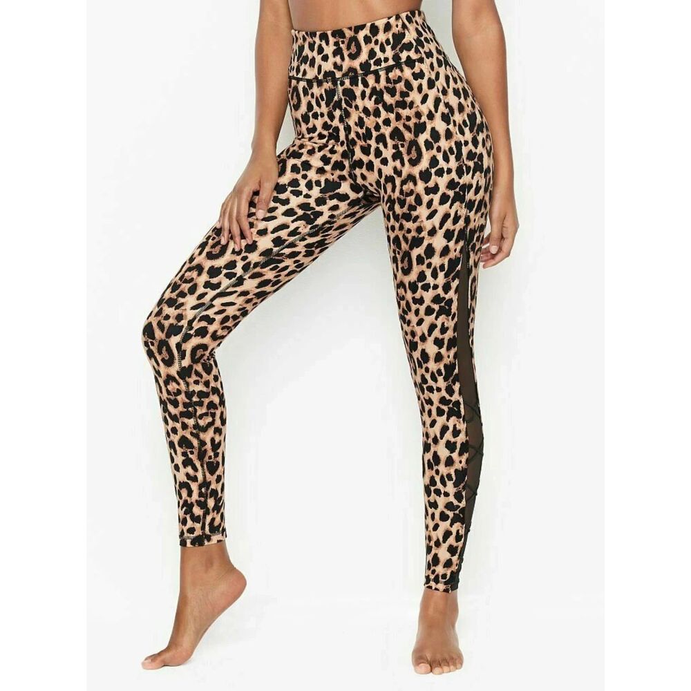 Victoria's Secret Flow On Point Lace Up Legging Classic Leopard Size 2